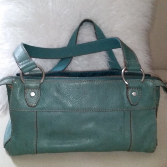 Fossil green long live vintage 1954 leather bag - Picture 2 of 6